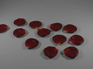 गुलाब की पंखुड़ियाँ 3D मॉडल