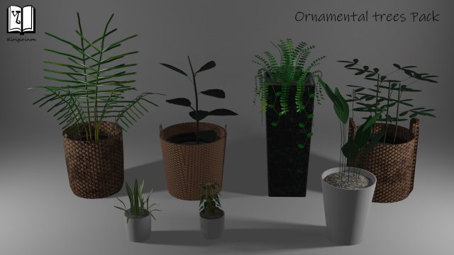 ornamental trees 3Dモデル .c4d .max .obj .3ds .fbx .stl .blend 