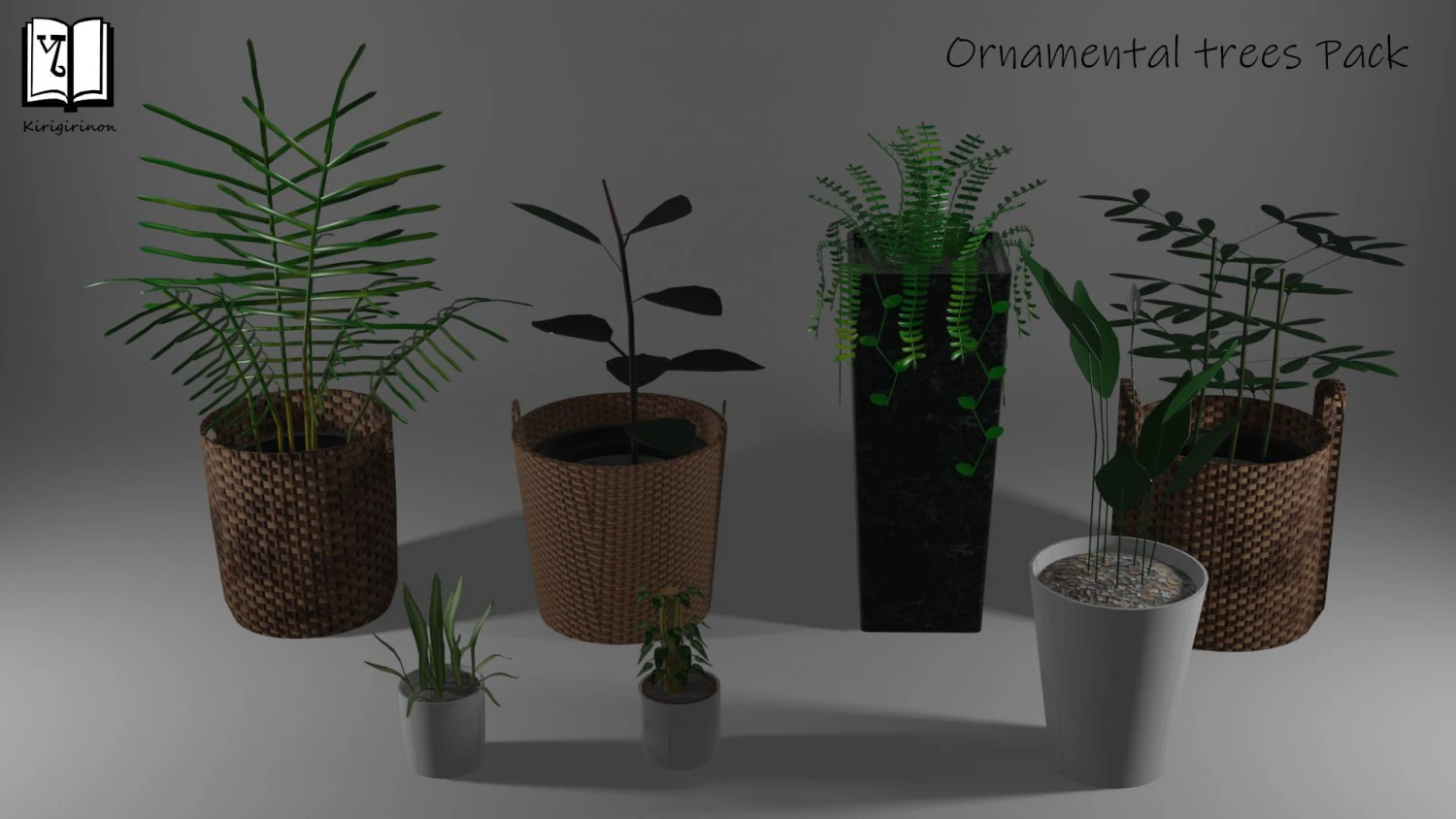 ornamental trees 3D Model .c4d .max .obj .3ds .fbx .stl .blend 