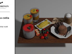 panna cotta 3D Model