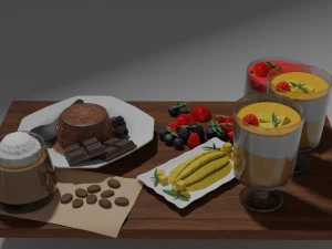 panna cotta 3D Model