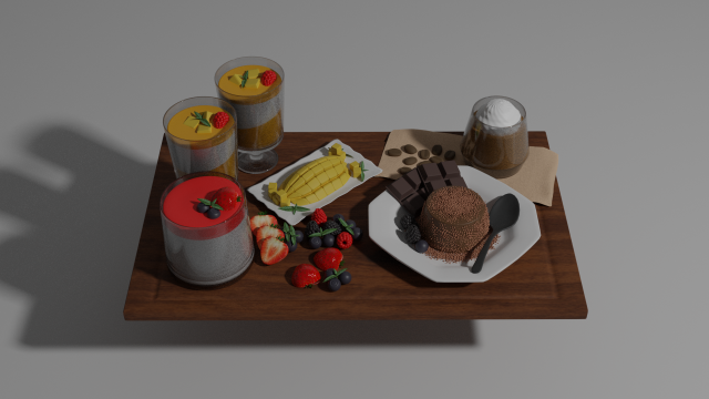 panna cotta 3D Model .c4d .max .obj .3ds .fbx .stl .blend 