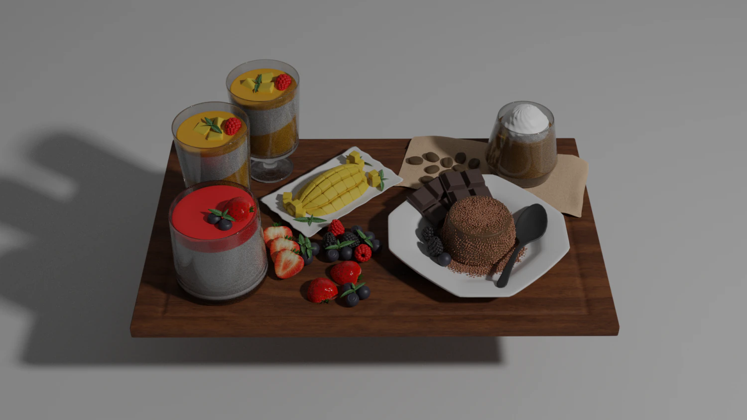panna cotta 3D Model .c4d .max .obj .3ds .fbx .stl .blend 