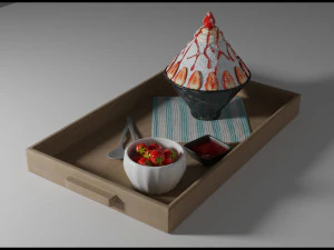 strawberry bingsu 3D Model