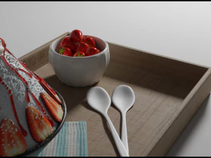 strawberry bingsu 3D Model