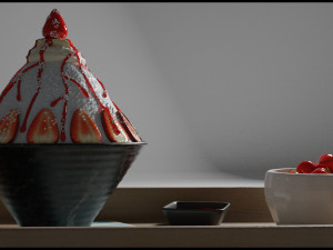 strawberry bingsu Modello 3D