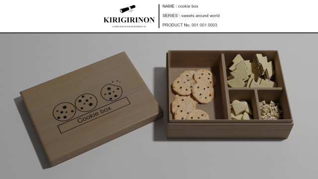 cookie box Modelo 3D .c4d .max .obj .3ds .fbx .stl .blend 