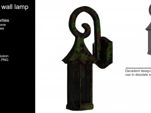 lumin&aacute;ria de parede Modelo 3D