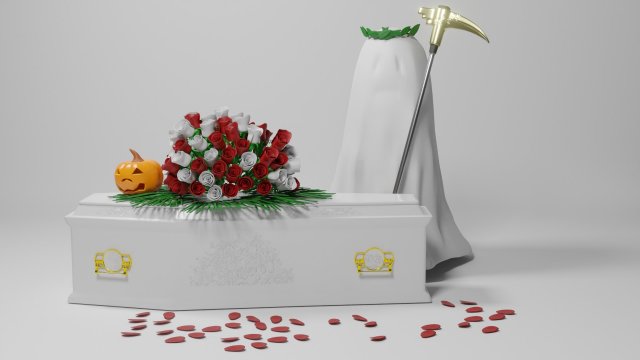 The beauty of halloween 3D Модель .c4d .max .obj .3ds .fbx .stl .blend 
