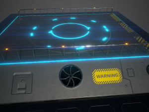 runway for spaceshipfbx for ue4 Modèle 3D