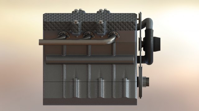 v6 engine Modelo 3D .c4d .max .obj .3ds .fbx .stl .blend 