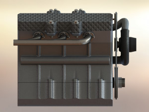 v6 engine 3D Model