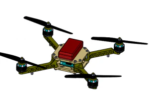 竞赛无人机 3D 模型