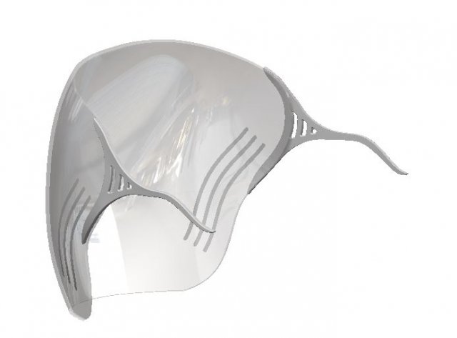 face shield 3D-Modell .c4d .max .obj .3ds .fbx .stl .blend 