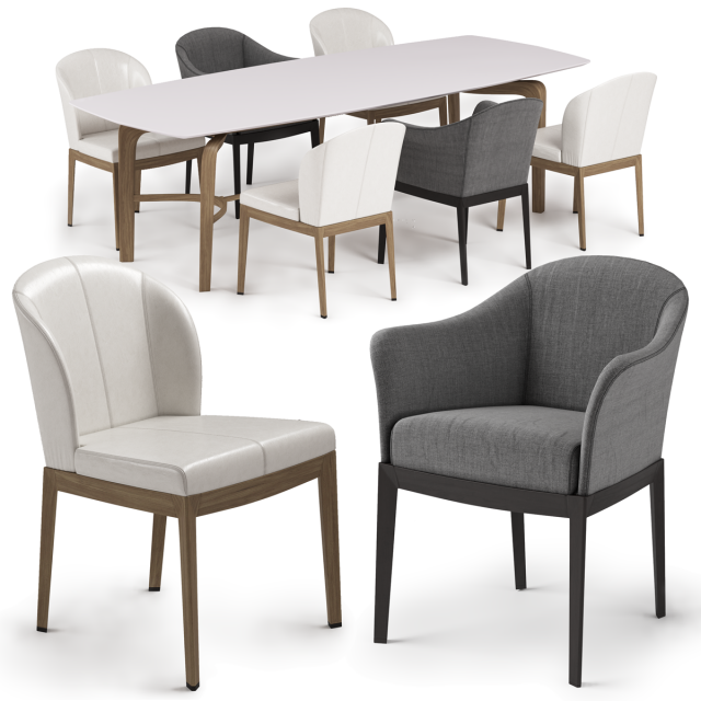 giorgetti normal studio and giorgetti blade table Modelo 3D .c4d .max .obj .3ds .fbx .stl .blend