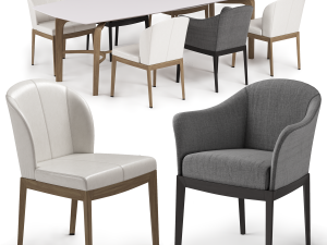 giorgetti normal studio and giorgetti blade table Modèle 3D