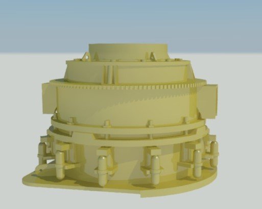 conical crusher Model 3D .c4d .max .obj .3ds .fbx .stl .blend 