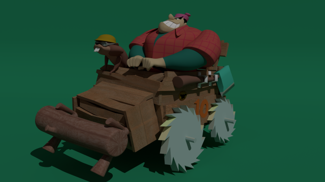 rufus ruffcut and sawtooth 3Dモデル .c4d .max .obj .3ds .fbx .stl .blend 