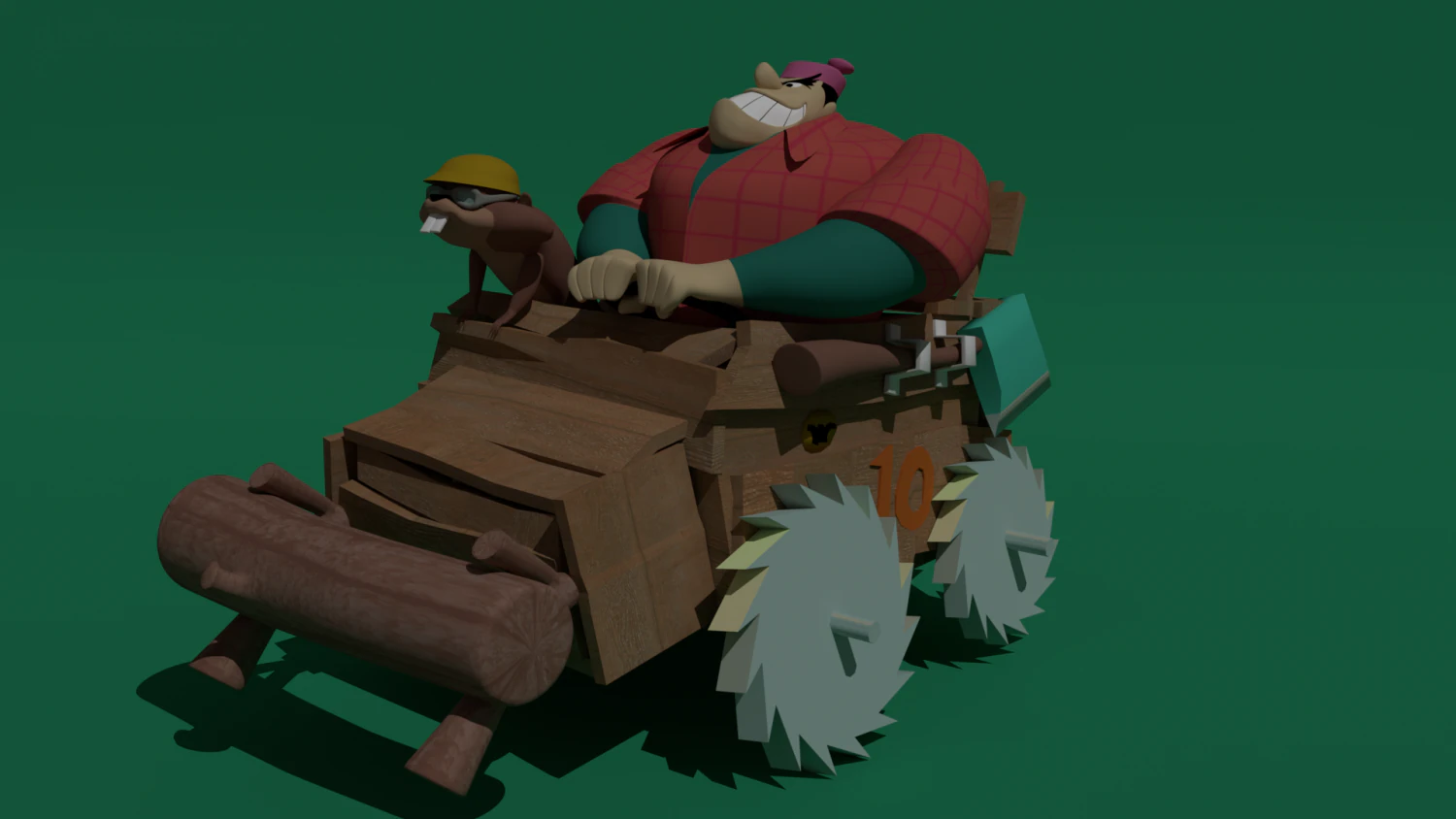 rufus ruffcut and sawtooth 3D Model .c4d .max .obj .3ds .fbx .stl .blend 