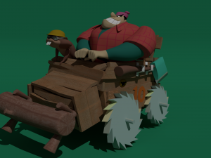 rufus ruffcut and sawtooth 3D Model