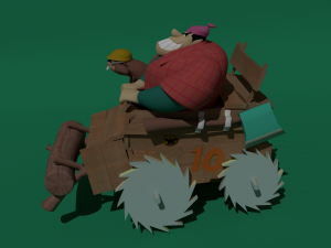 rufus ruffcut and sawtooth 3Dモデル