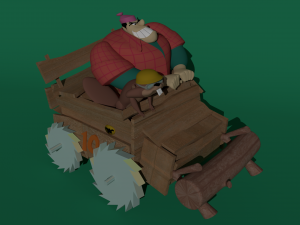 rufus ruffcut and sawtooth 3Dモデル