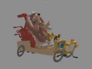 lazy luke and blubber bear 3D Model