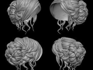 髪2 3Dプリントモデル