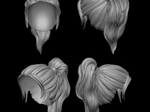 Hair 5 3D 프린트 모델
