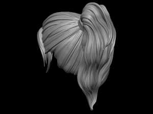 Hair 5 3D Принт Модель