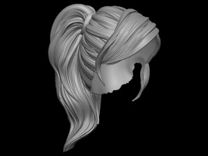 Hair 6 3D Принт Модель