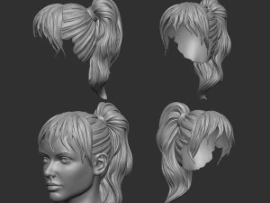 头发 7 3D 打印模型
