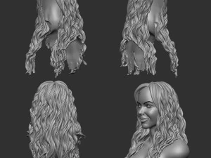 头发 9 3D 打印模型