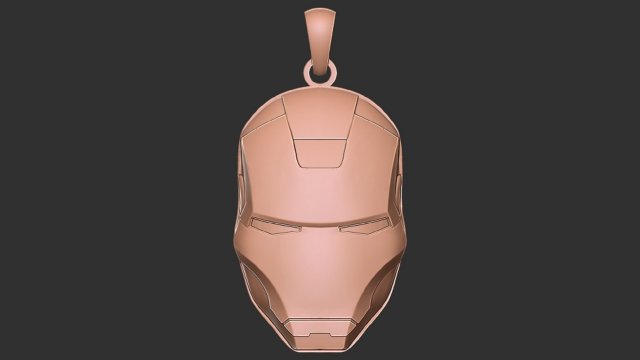 Ironman helmet pendant Model do druku 3D .c4d .max .obj .3ds .fbx .stl .blend