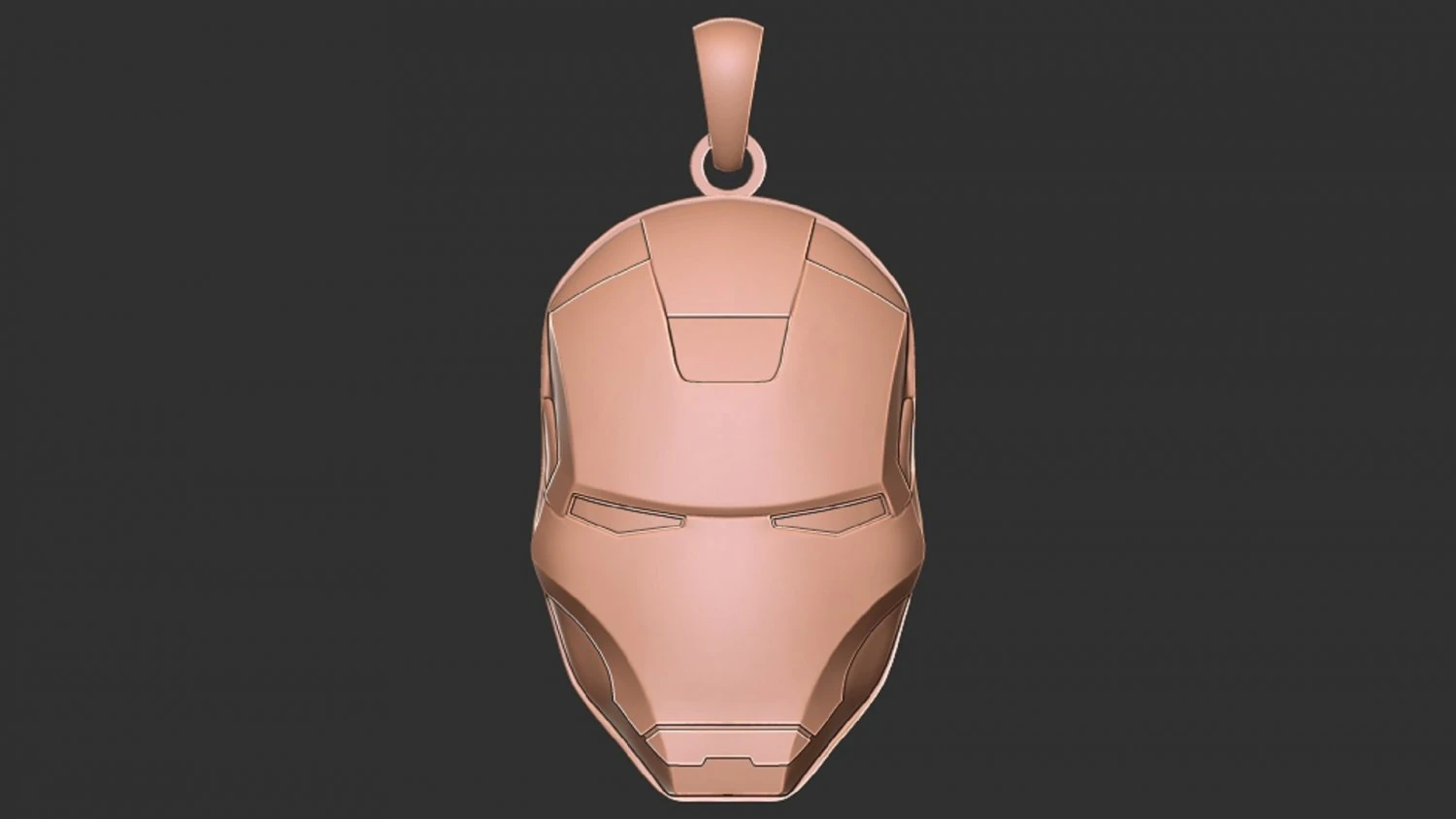 Ironman helmet pendant 3D Print Model .c4d .max .obj .3ds .fbx .stl .blend
