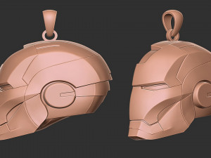 Ironman helmet pendant 2 3D Print Model