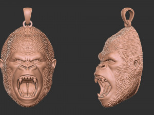 Gorilla pendant  3D Print Model