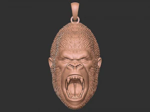 Gorilla pendant 3D Print Model