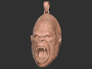 Gorilla pendant 3D Print Model