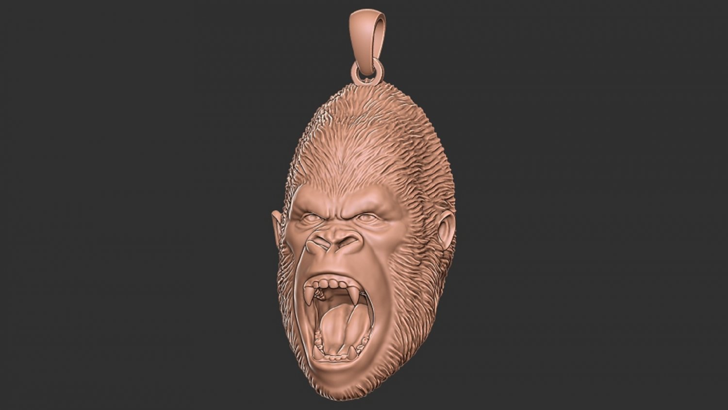 Gold gorilla head pendant store