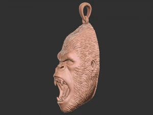 Gorilla pendant 3D Print Model