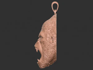 Gorilla pendant 3D Print Model