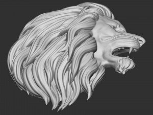bas relief lion 3D-printmodel