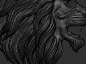 bas relief lion 3D-printmodel