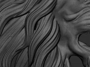 le&atilde;o em baixo relevo Modelo de Impressão 3D