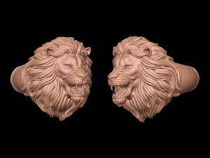 3D angry lion ring 3D Print Model
