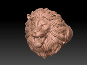 3D angry lion ring 3D प्रिंट मॉडल