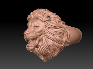 3D angry lion ring 3D प्रिंट मॉडल