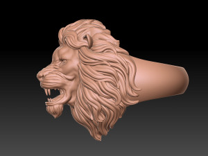 3D angry lion ring 3D प्रिंट मॉडल