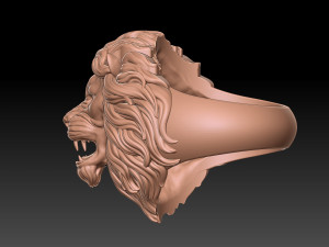 3D angry lion ring 3D प्रिंट मॉडल